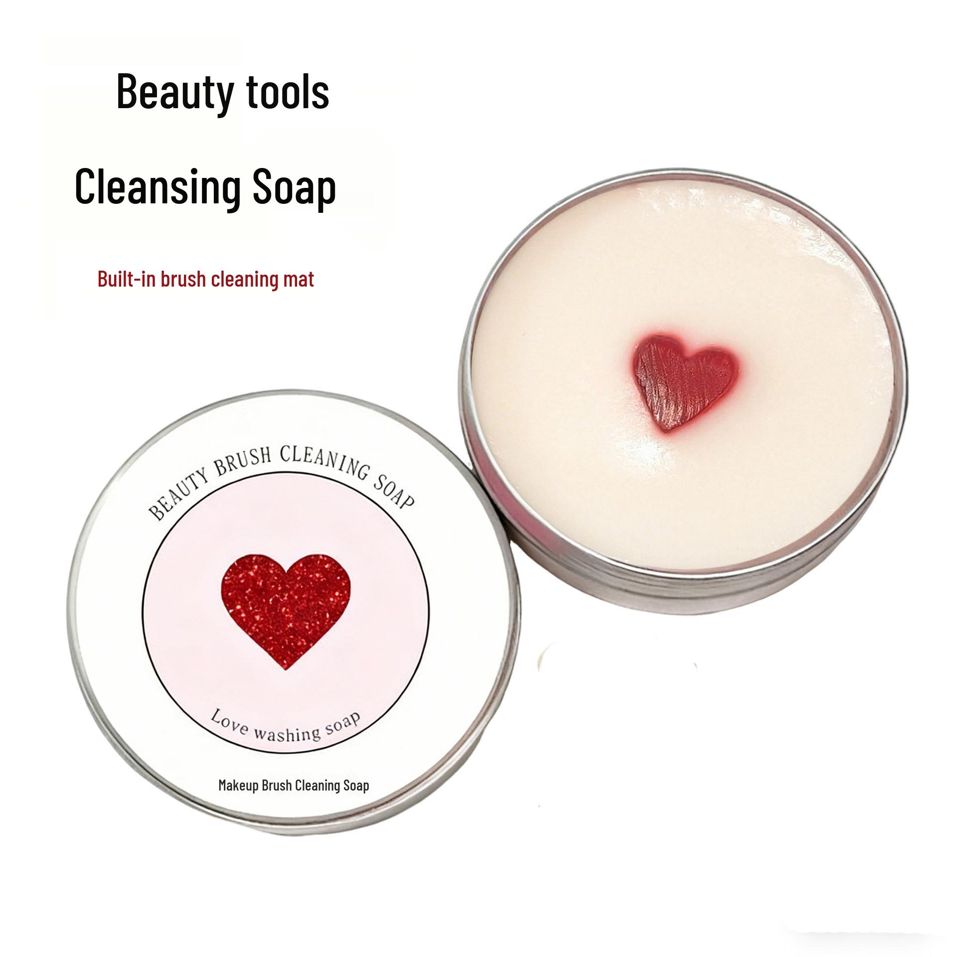 

Compact 50g Makeup Brush & Beauty Blender Cleaning Soap with Essential Oils - Mini Portable Washing Tool One Box