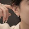 Earrings New Europe And The United States Funny Heart Navel Nail Piercing Jewelry Female Bent Hook Earrings Love Screw Earrings
