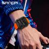 SANDA 6278 Multi functional Square Fashion Electronic Watch Top Men's Watch Waterproof Sports Outdoor Alarm Clock Men's Watch