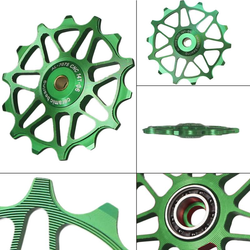 2 szt. 12T 14T Rowerowe Łożysko Ceramiczne Kółko Przerzutki Tylnej Rolka Prowadząca Napinacz Do SHIMANO SRAM DEORE GX Kółko Napinające Części Rowerowe