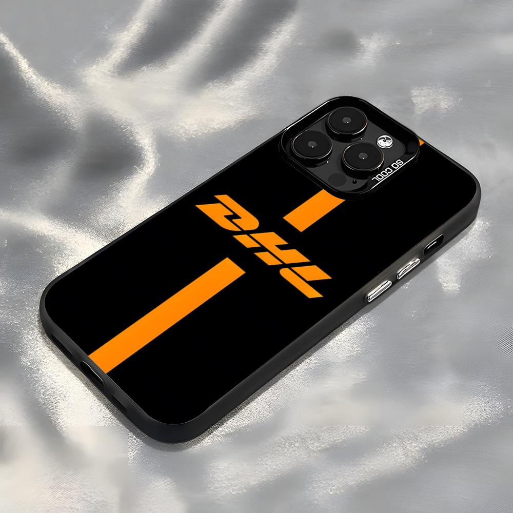 

Brand DHL Logo Phone Case For IPhone17 Air 16 15 14 Plus 13 12 11 Pro 7 8 XS Max XR Silver Black Bumper Case iPhone17