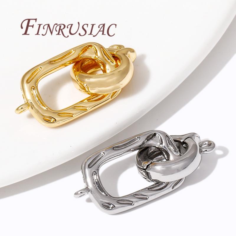 18K Echtgold Plated Endverschlüsse Verbinder Für Schmuckherstellung, Armband/Halsketten Verschluss Komponenten, DIY Perlenzubehör