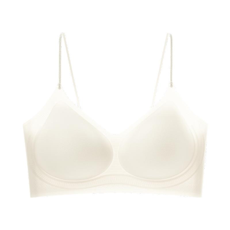 New camellia fragrance underwear ultra-thin, cool and breathable, starlight thin shoulder straps, small breasts gathered, seamless bra cover women