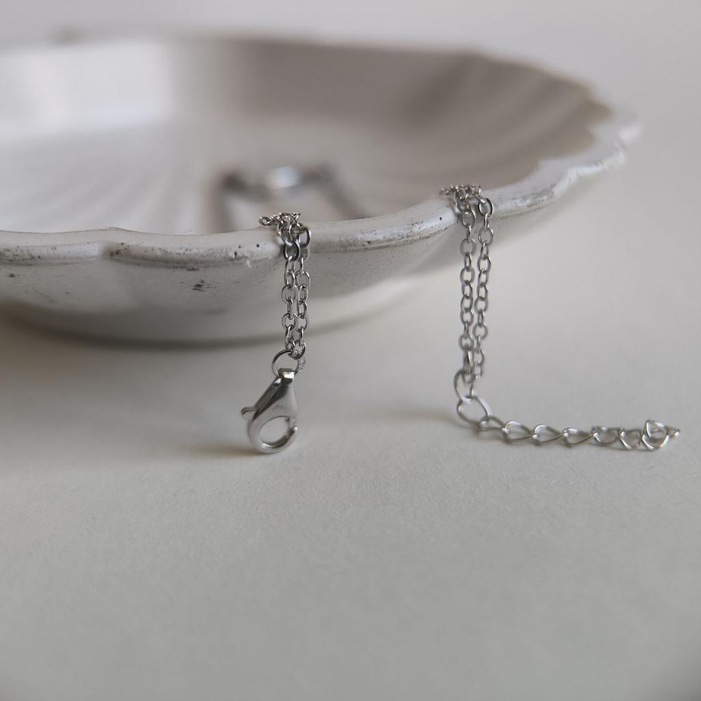 Silver Bracelet with Natural Mother-of-pearl, Product Weight 2.01 G (2184591)