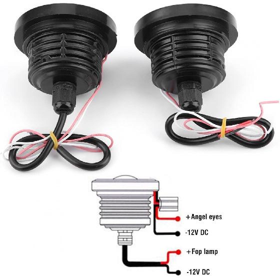 30W RGB Car Angel Eye Fog Light, Angel Eyes, Round COB LED Lamp, Angel Eye Fog Lamp, Lighting Accessories COB Fog Lamp Car Fog Light, COB Halo
