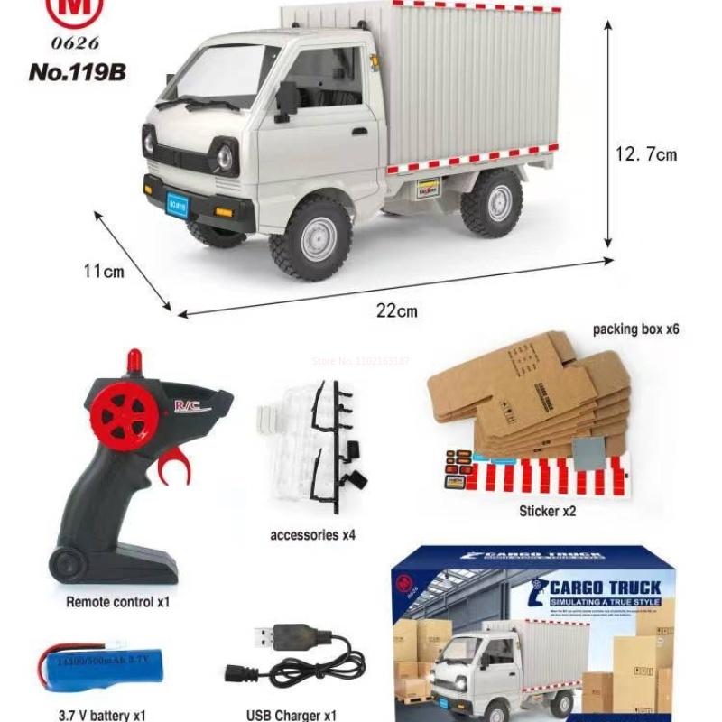 Rc Cargo Truck No 119A 1 16 Scale Simulation Electric Remote Control Vehicle With Cargo Boxes For Adult Hobby Holiday Gift
