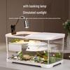 Turtle Tank with Basking and Climbing Platforms, Ecological Rearing Box, with Integrated Filter for Easy Maintenance