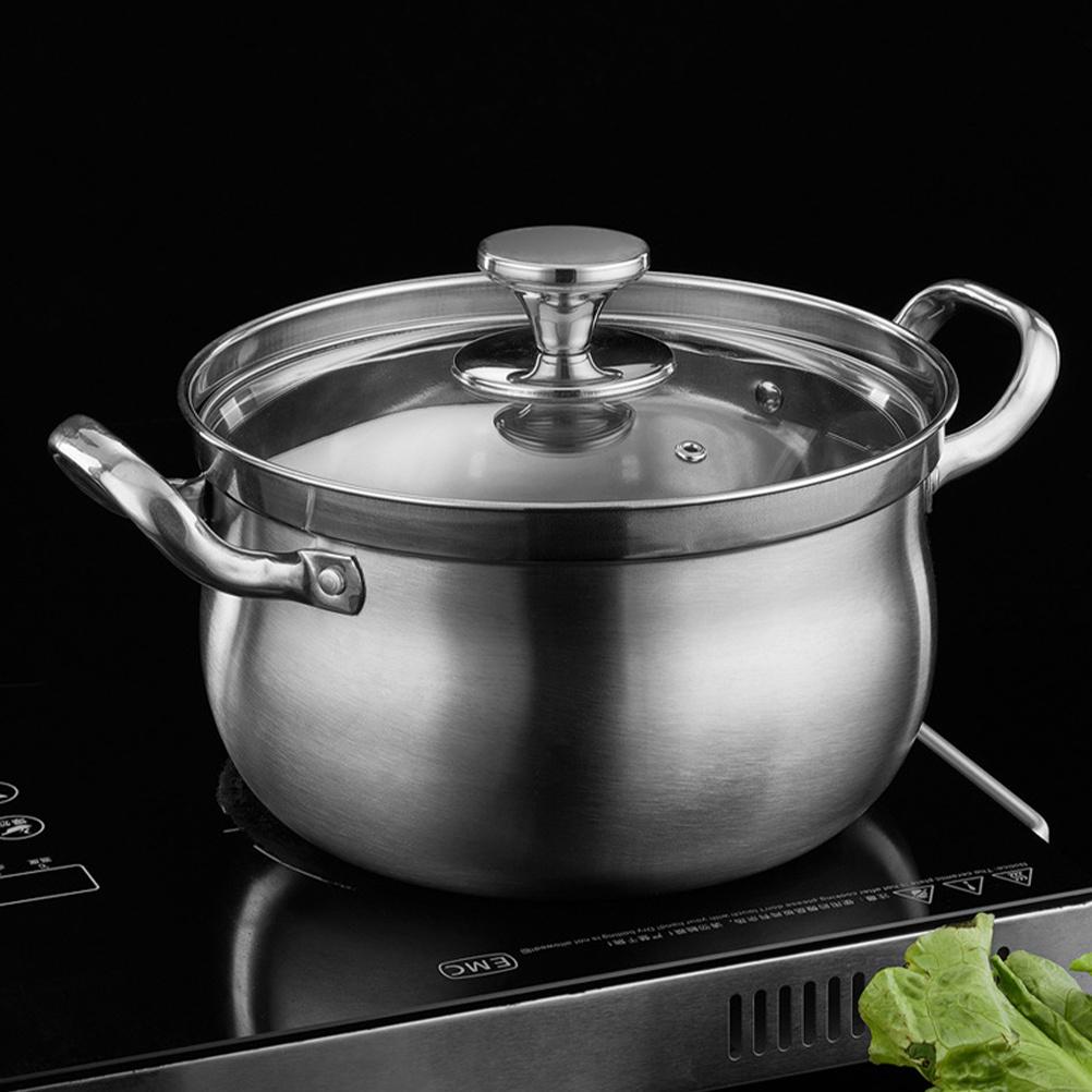 Stainless Steel Stock Pot Multi-Functional Soup Pan Portable Cooking Pot for Household Restaurant Use Small Saucepan