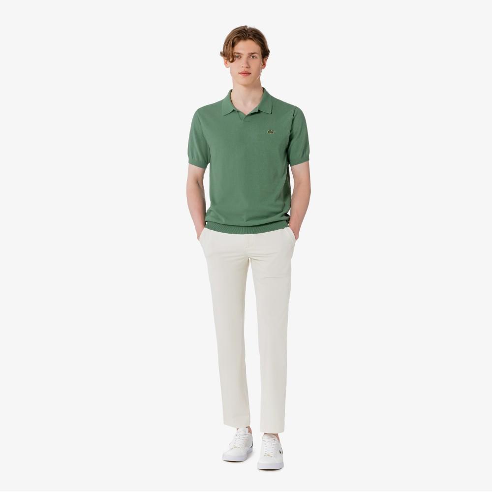 [lacoste] Men's Open Collar Short Sleeve Bouclé Sweater Polo Shirt PH374E-56G02M
