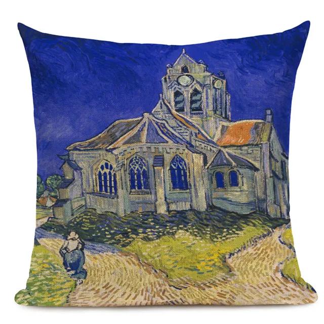 Van Gogh Oil Painting Art Decorative Cushion Cover Throw Pillow Case for Sofa, Car , and Office Decor 45x45CM Pillow Cover
