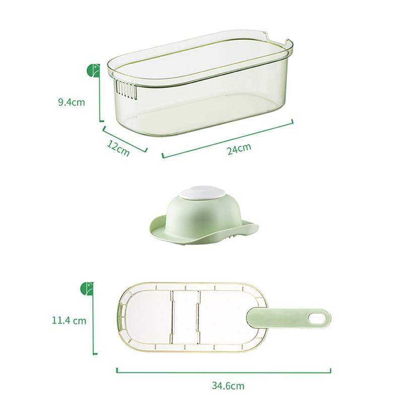 Multi-function Mandoline Slicer for Kitchen, Handheld Vegetable Fruit Slicer Cutter with Container, Julienne Grater and Chopper