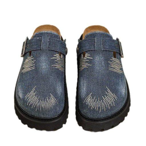 [Ziyan] Do Not Look Ugly Internet Celebrity Boken Shoes Women's 2024 Summer New Thick-soled Summer Outer Wear Bag Head Casual Slippers