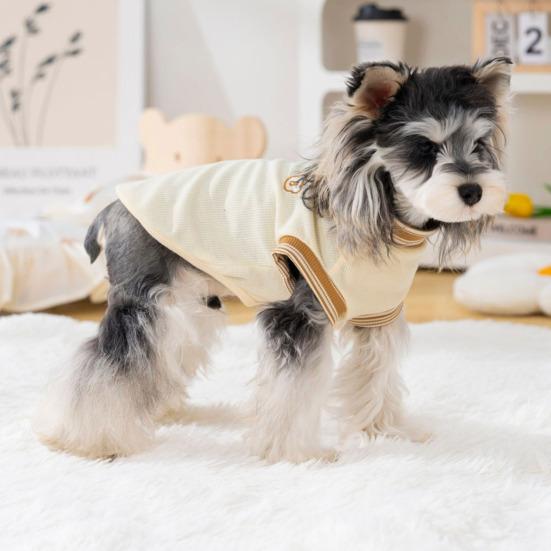 Süße ärmellose Hundekleidung Sommer Welpen T-Shirts mit D-Ring Atmungsaktives weiches Haustierkostüm für kleine mittlere Hunde Katzen