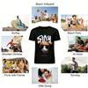 Stay Awesome Bear Print Tee Cool Sunglasses Mask Graphic Casual Top Pure cotton T-shirt