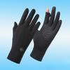 Summer Sun Protection Gloves for Women's Ice Silk Anti Ultraviolet Outdoor Thin Cycling Driving Anti Slip Short Touch Screen Gloves