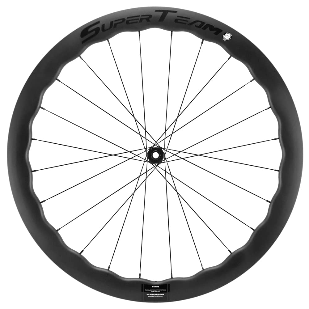 SUPERTEAM Tubeless Disc Brake Road Bike Wheelset with 25mm 700c Carbon Wheels 45/50/65mm (45/25mm)