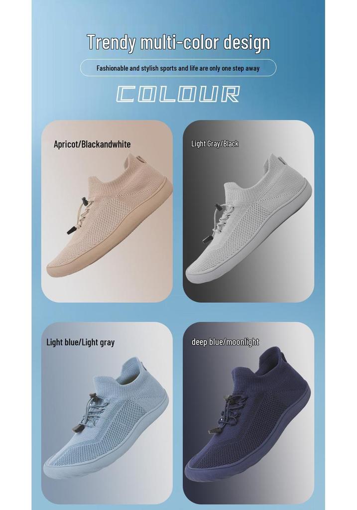 Unisex Breathable Comfort Knit Walking & Running Shoes - Soft Sole, Casual & Sports Style