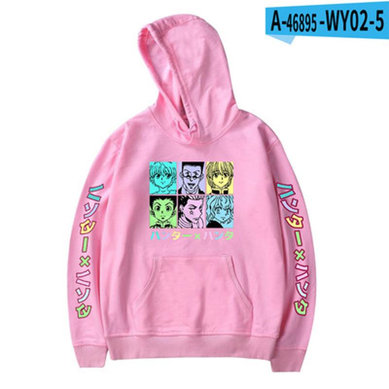 Y2K Anime Hoodies Men Women XXS~4XL Big Size Full-time Hunter Hisoka Anime Loose Plus Size Hooded Sweater Sweatwear