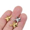 20 Stück 13mm Edelstahl Stern Anhänger Charms für Ohrring Halskette Armband DIY Schmuckherstellung Zubehör Großhandel Zubehör