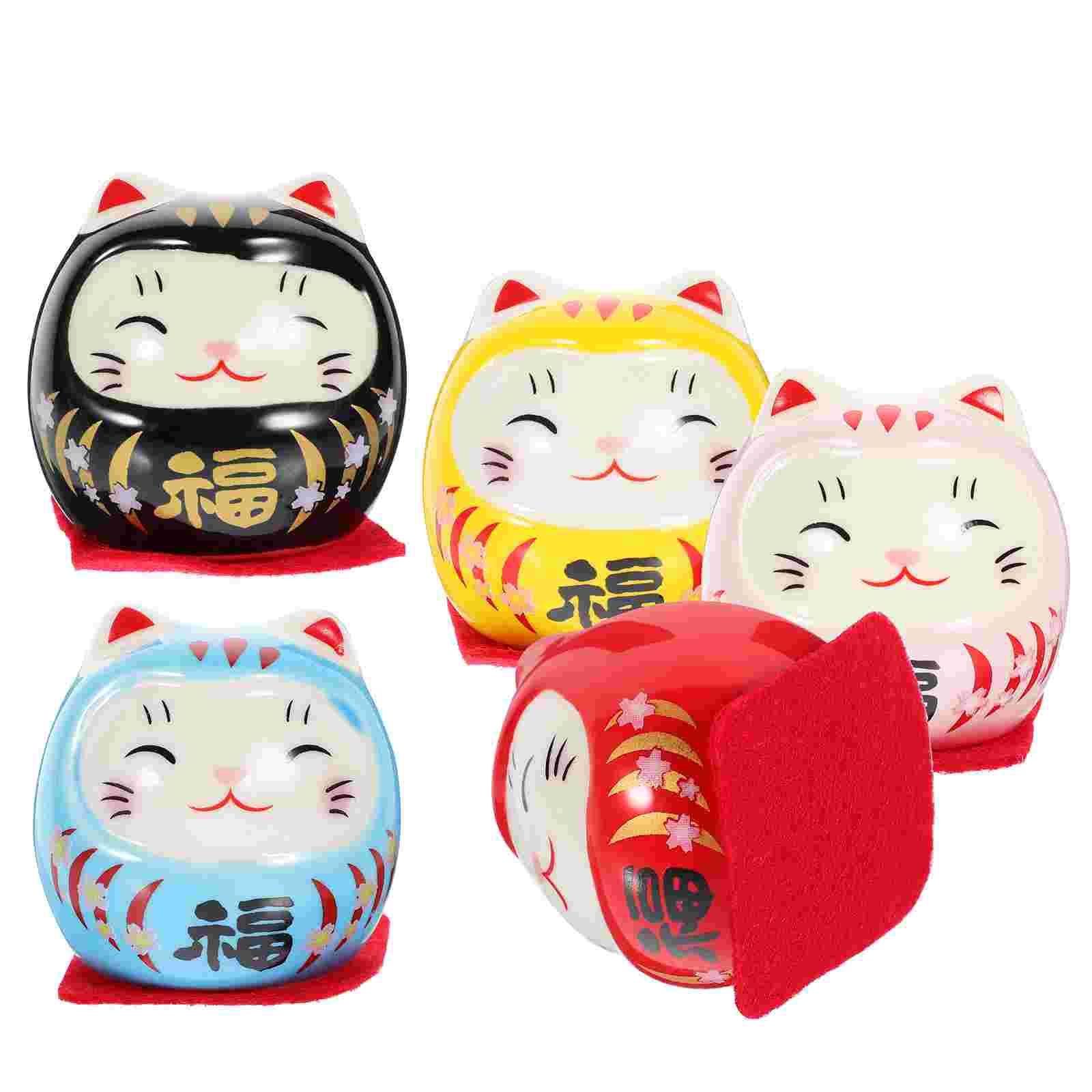 

5 шт. Японский стиль Дарума Украшение Традиционное Украшение Керамика Ремесло Украшение