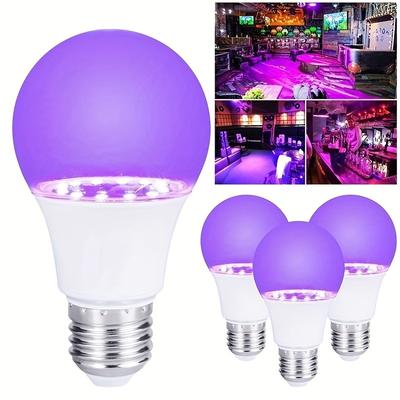1pc LED Black Light Bulbs,9W Blacklight,E27 Medium Base AC85-265V,UVA Level 395-400nm,Glow In The Dark For Halloween,Birthday