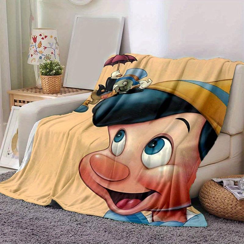 1pc, Disney Pinocchio Jiminy Cricket Blanket Gift for Home Decorative Throw Blanket Sofa Cover Bedding Travel Camping Car Beach Office Nap Mat