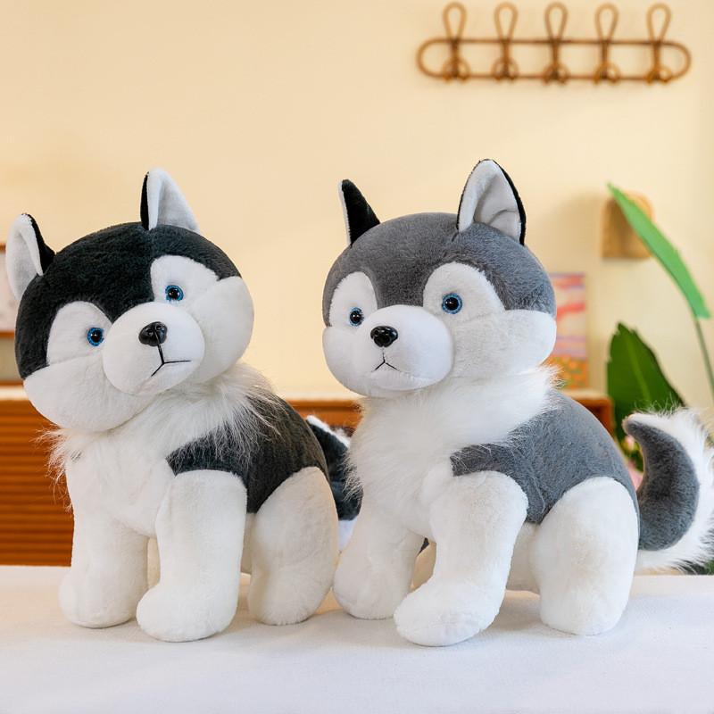Toy Plush Husky Cartoon Stuffed Animal Doll Sleep Decoration Kids Gift Birthday