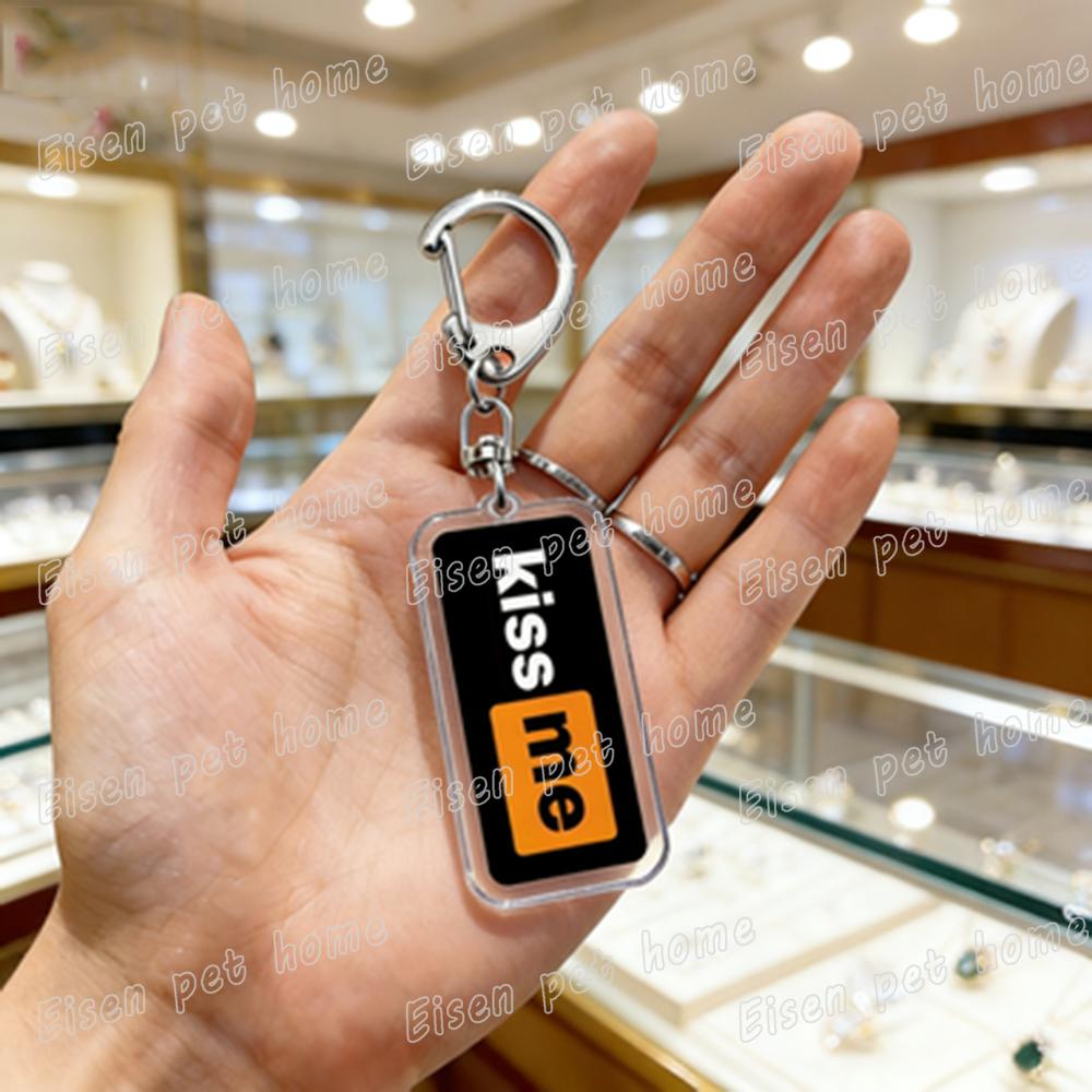 

Funny Good Boy Kiss Hug Me Keyrings for Accessories Bag Key Chain Ring Jewelry Girl Creative Fans Gifts for Friends