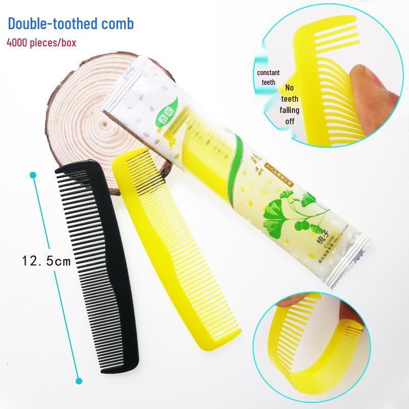 

Двухцветная расческа для отеля с длинной ручкой и двусторонней рабочей частью