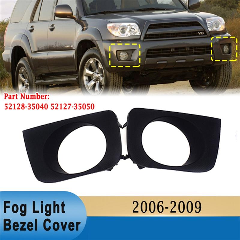 2 PCS Front Fog Light Cover Fog Light Bezel Grill Replacement Accessories For Toyota 4RUNNER 2006-2009
