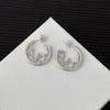 French American LOVE Letter Round Earrings: Elegant & Versatile High-End Fashion