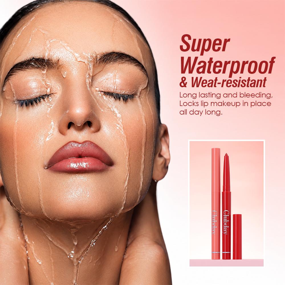 Clubday Waterproof Lip Liner Pen, Creamy Smooth Matte Long Lasting Lip Pencil, Highly Pigmented Lip Contouring Makeup for Daily Wear