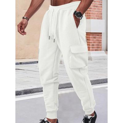 Pantalones Casuales de Trabajo a Cuadros Pequeños de Jacquard con Múltiples Bolsillos para Hombre, Nuevos de Primavera y Otoño, Deportivos Engrosados