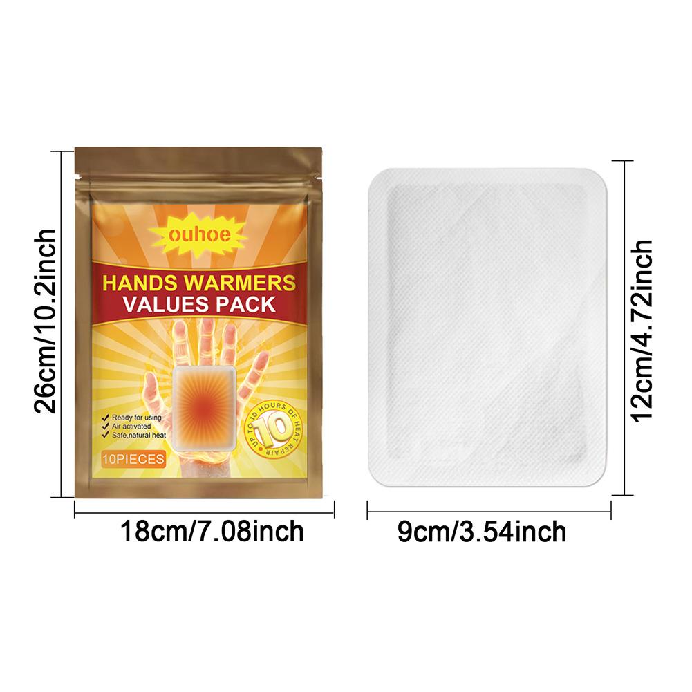 10-20PCS Body Heat Warmer Insole Foot Heat Self Heating Warm Paste Multifunctional Disposable Adhesive Warmer Heating Pad Winter