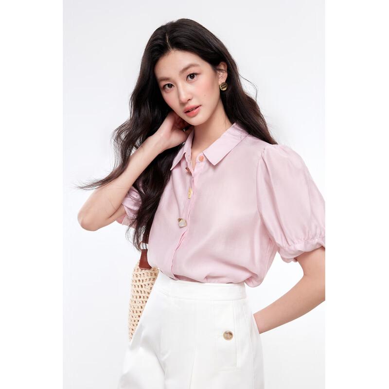 Women s Button-Front H-Collar Shirt L