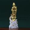 1pc Ivory Fruit Powder Guanyin Ornament Yulong Guanyin Statue Living Room Desktop Decoration Feng Shui Ornaments Home Decoration