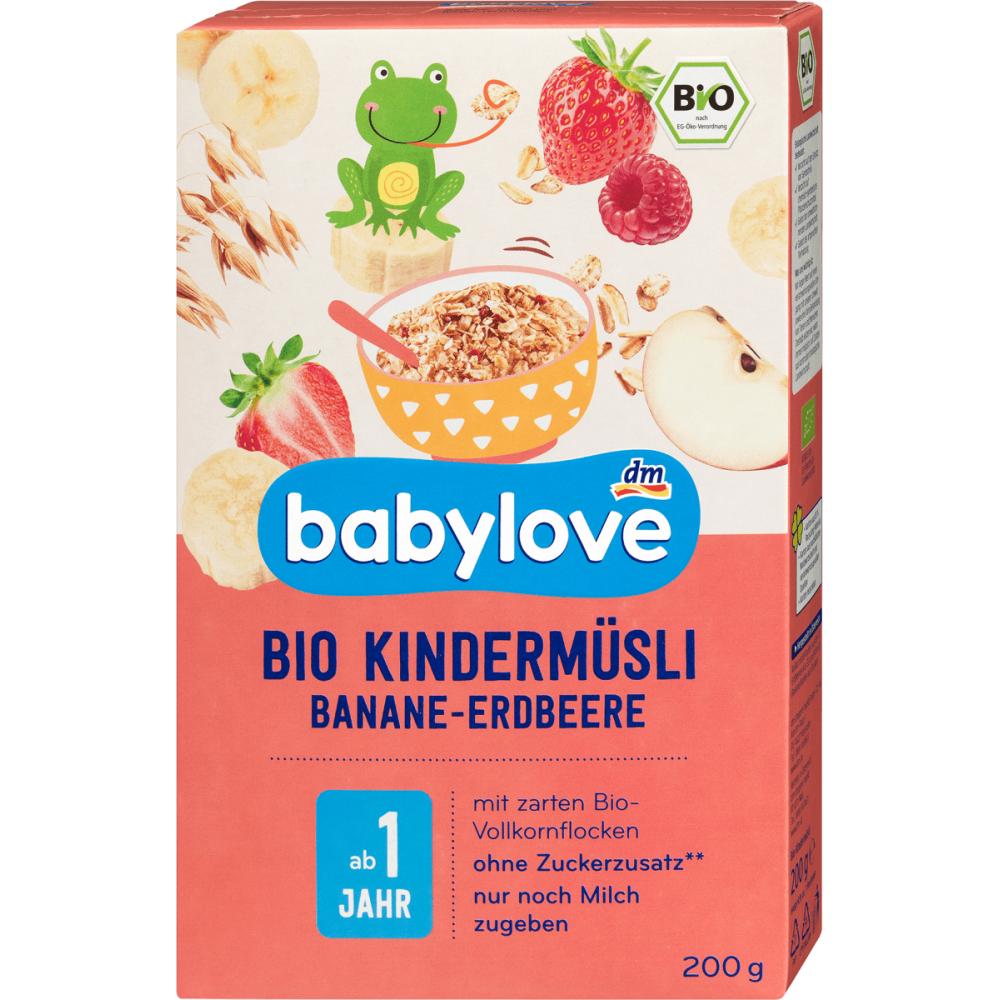 DM Babylove Babylove Kinder Muesli Banana Strawberry 200g (12M)