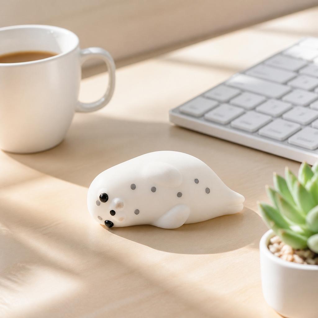 Soft Squishy Seal Toy Stress Relief Squeeze Animal Figure Sensory Toy for Kids and Adults Durable Flexible Material