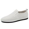 Large Size Loafers, One-pedal Lazy Casual Shoes, Spring and Summer Low-top Hollowed-out Ventilation Holes, Leather Driving Shoes