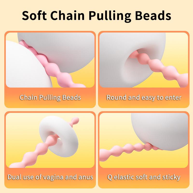 20.7cm 18+ Adult Women Men Couple Flirt Gay Erotic SM Sex Toys Silicone Anal Beads Prostate Stimulator Ball Butt Plug Anal Plug