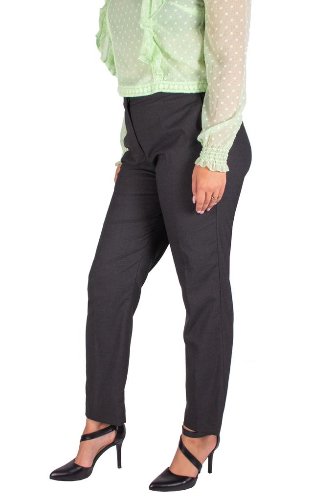 Eleganckie Szerokie Spodnie Damskie Szare Wizytowe Plus Size 44 /29 Xxl
