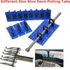 1 Set Dent Repair Puller Set - Paintless Dent Remover with Glue Pull Tabs and Blue Handles.