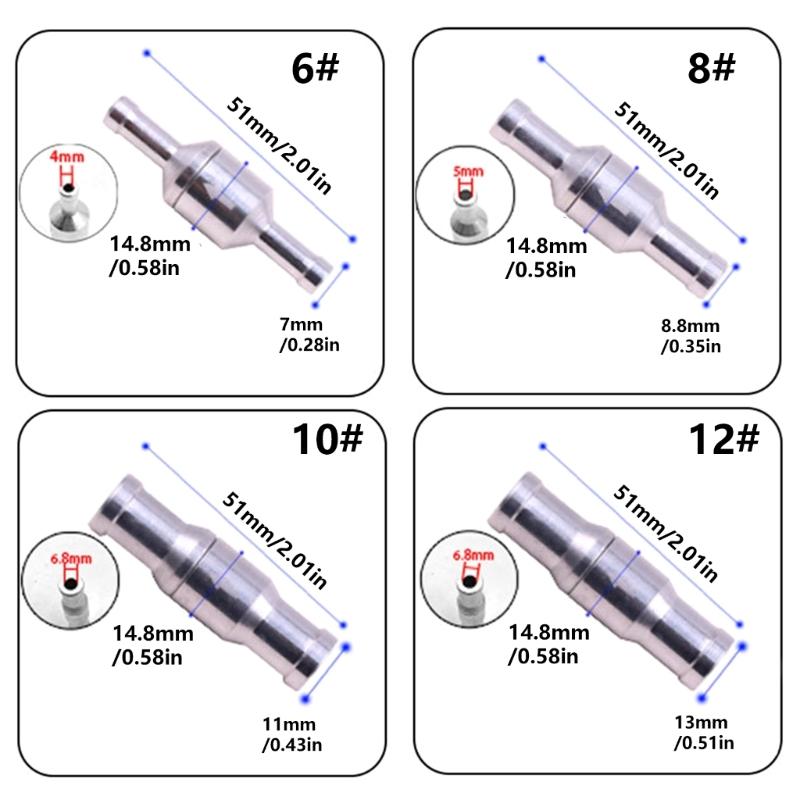 Aluminum Alloy Fuel One Way Check Valves Universal Use for Car Bike Fuel System Works Under 0.2 To 6 Bar Pressure Range