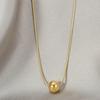 1pc Gold-Color Ball Ins Style Fashionable All-Match Necklace