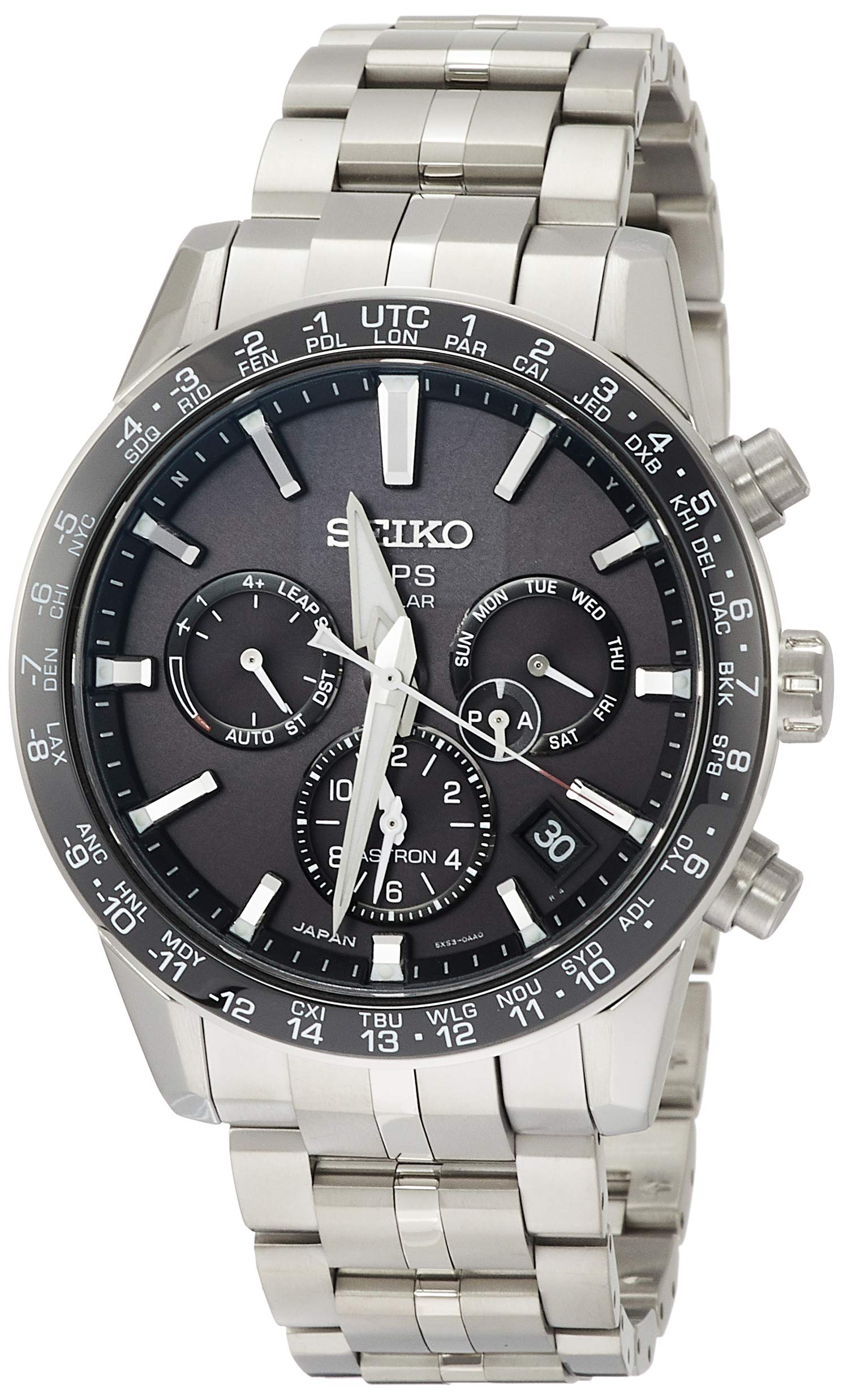 

Astron 3rd Generation Solar GPS Titanium Model Black Dial Sapphire Glass Diamond Shield SBXC003 Silver [Seiko Watch] Men s