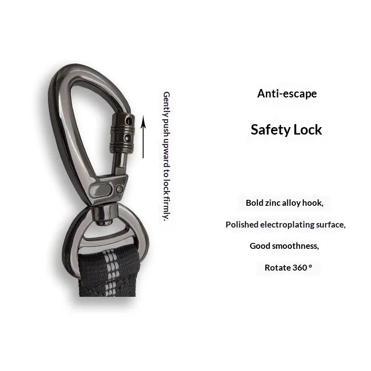Dog Seatbelt Updated 3-in-1 Pet Car Seat Belts For Dogs Car Tether With Clip Hook Bungee Dogs Safety Belt With Swivel Carabiner