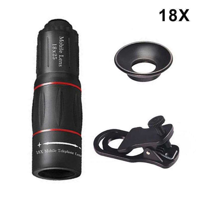 18/28/36X Телеобъектив для мобильного телефона HD Высокомощный монокулярный телескоп Внешний, подключаемый к мобильному телефону, Фотографические детали