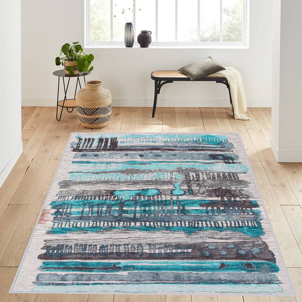 

Eliana Home Washable Printed Carpet LNA1220 50x80 синий