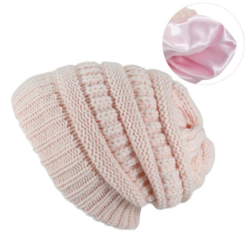 Winter Lazy Wind Beanie Women's Knitted Wool Hat Pullover Hat Thermal Hat