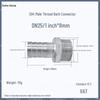1" Hexagonal Barb Connector, 304 Stainless Steel for Water Pipe Hose, 316 Male Thread Plug